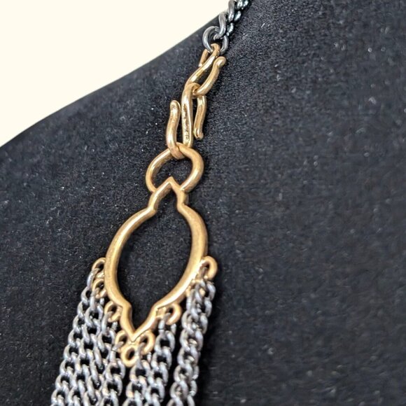 6-Strand Metal Beaded Statement Necklace - Picture 5 of 6